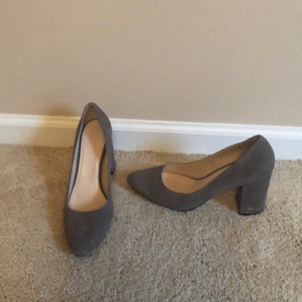 Grey Cole Haan pumps suede